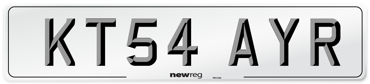 KT54 AYR Number Plate from New Reg